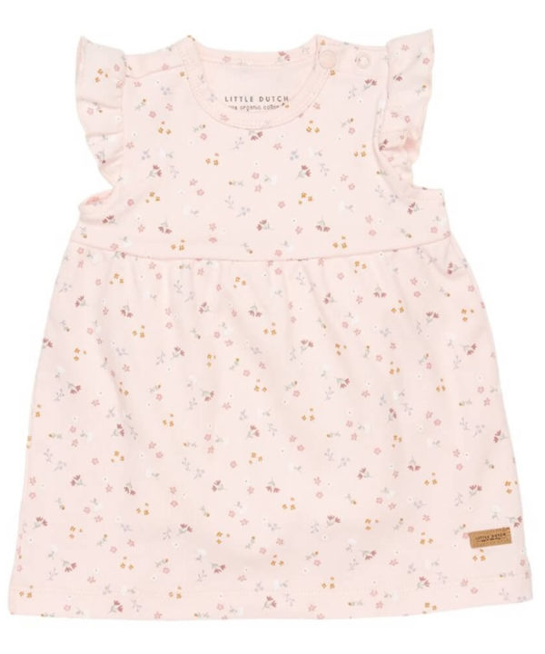 Αμάνικο φορεματάκι με βολάν little pink flowers - Little Dutch