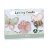 Σετ 5 χαρτονένιες κάρτες με κορδόνι Flowers & Butterflies - Little Dutch